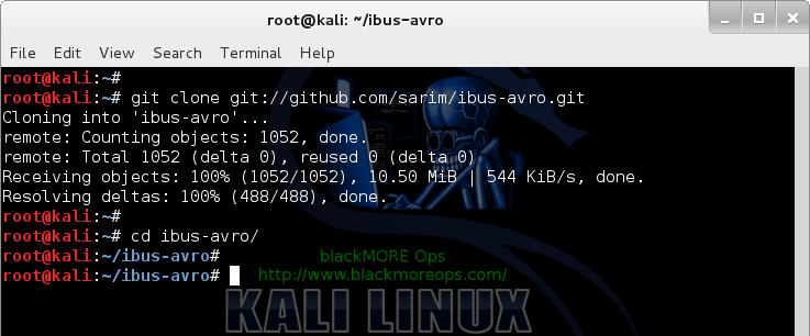 Install Avro Phonetic Keyboard or ibus-avro in Debian, Kali, LMDE (Mint) Linux - Clone GIT files - blackMORE Ops -3
