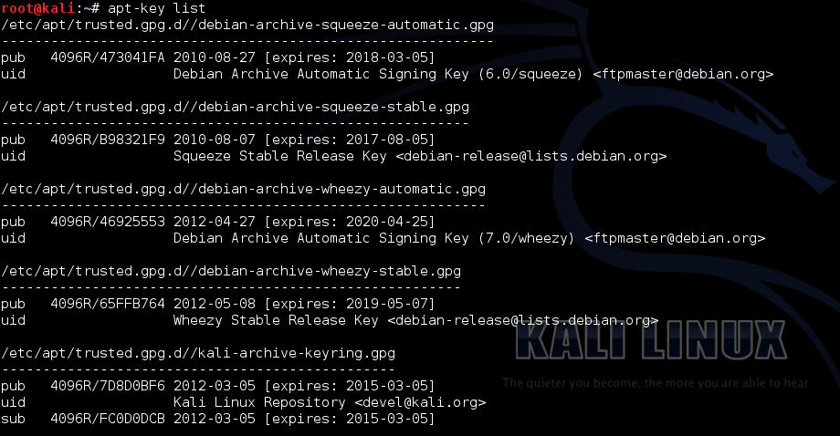 Fix WARNING The following packages cannot be authenticated! in Kali Linux - 2 - blackMORE Ops