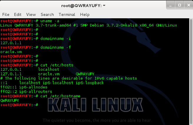 How to change hostname in Kali Linux - 20 - blackMORE Ops