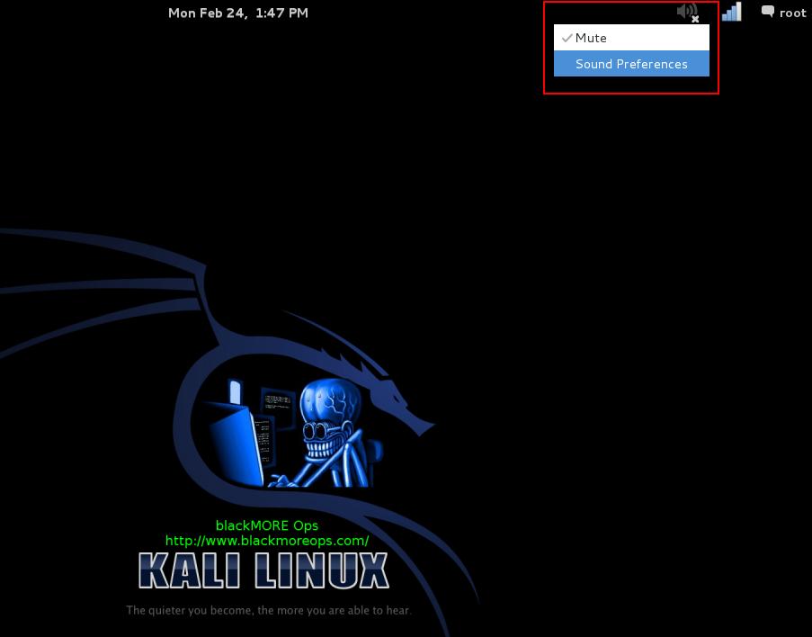 Fix sound mute in Kali Linux on boot - 1 - blackMORE Ops