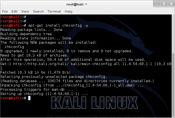 Install chkconfig package and link gdm3 with startx - Revert Kali Linux login to classic BackTrack command line login - 1 - blackMORE Ops