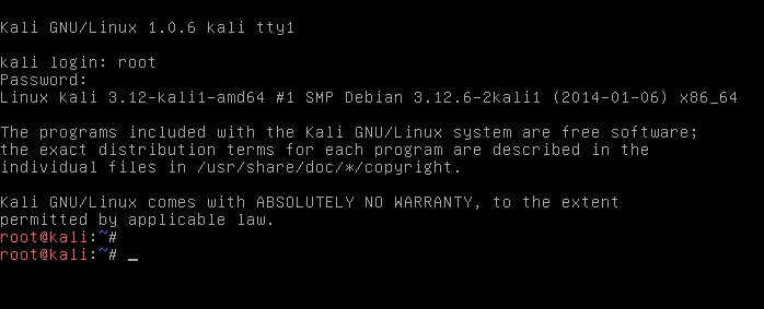 Classic Login Prompt - Revert Kali Linux login to classic BackTrack command line login - 5 - blackMORE Ops