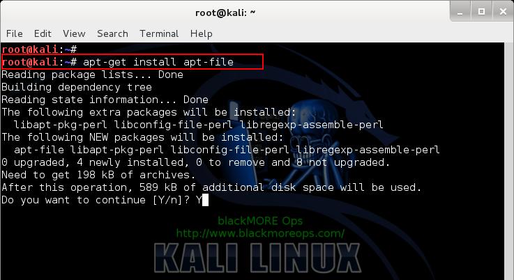 Kali Linux add PPA repository add-apt-repository - install apt-file - 2 - blackMORE Ops