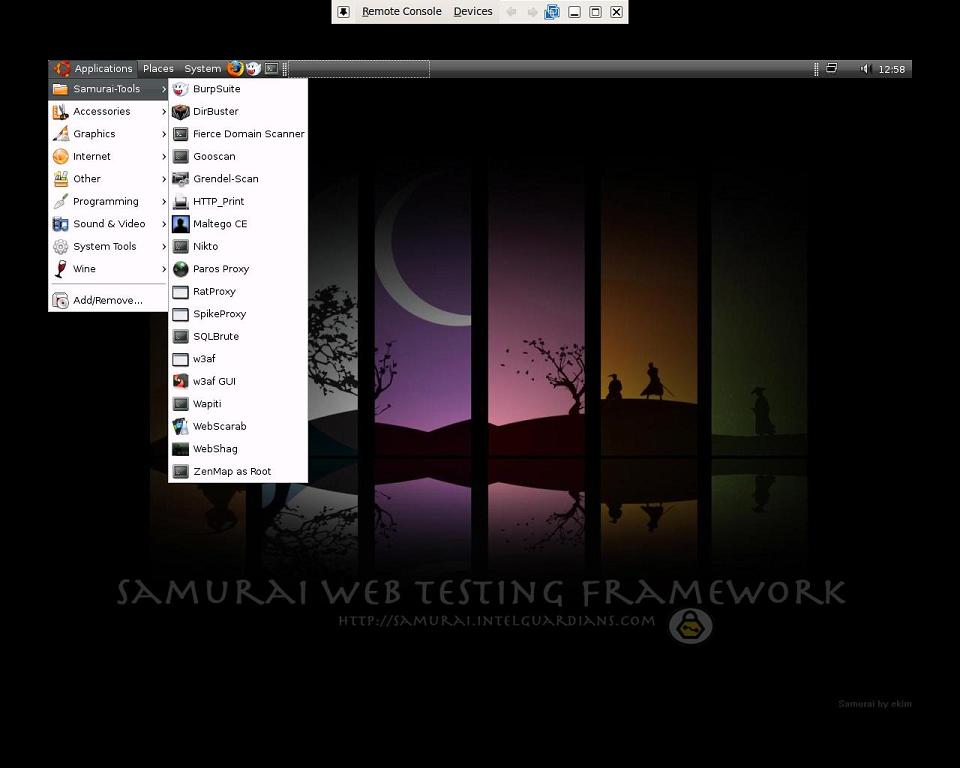 Samurai Web Testing Framework Linux - Notable Penetration Test Linux distributions of 2014 - blackMORE Ops