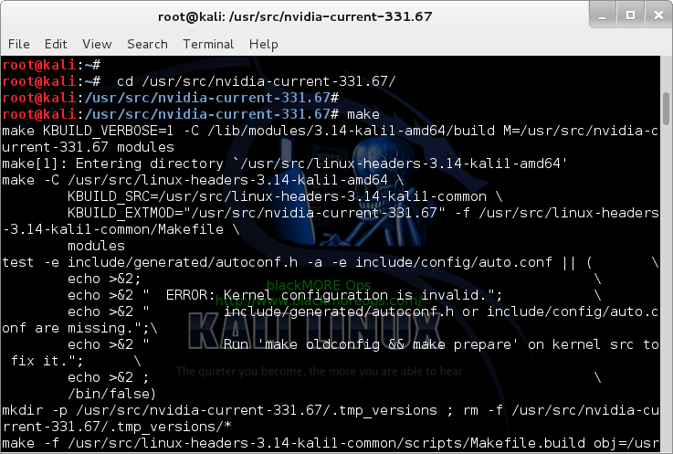 10 - Kali Linux 1.0.7 kernel 3.14 install NVIDIA driver kernel Module CUDA and Pyrit – CUDA, Pyrit and Cpyrit-cuda - copy NVIDIA driver to UVM folder