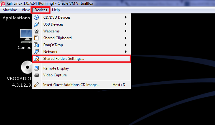 Correct way to install Virtualbox Guest Additions packages on Kali Linux and create shared folder - blackMORE Ops - 1