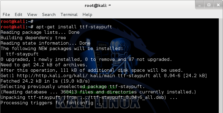 install more fonts - Debian Linux or Kali Linux - blackMORE Ops