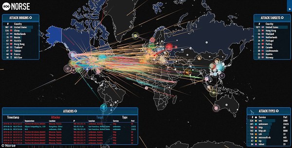 World Live DDoS attack maps – Live DDoS Monitoring - blackMORE Ops