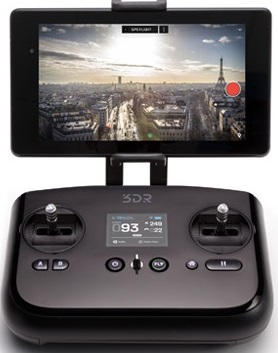 3D Robotics reveals its new 3DR Solo Quadcopter running on Linux - Black Controller - blackMORE Ops - 2
