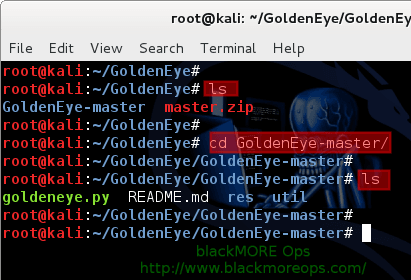 DoS-website-with-GoldenEye-Layer-7-DoS-tool-with-KeepAlive-NoCache-blackMORE-Ops-4