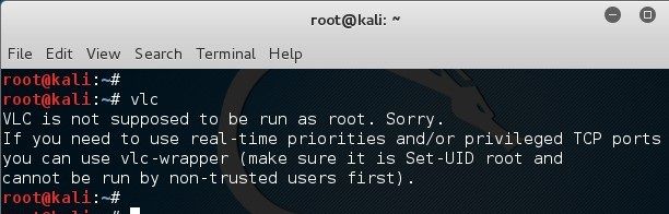 Fixing VLC is not supposed to be run as root. Sorry error. - blackMORE Ops -1
