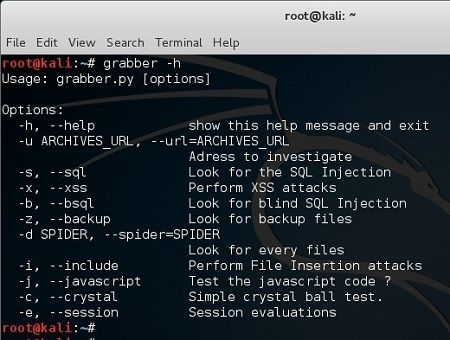 Scan website for vulnerabilities in Kali Linux using Grabber - blackMORE Ops 1