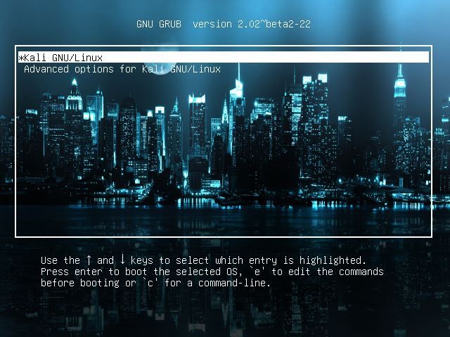 Change GRUB background in Kali Linux - blackMORE OPs -9