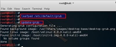 Changing GRUB timeout in Kali Linux - blackMORE Ops -3