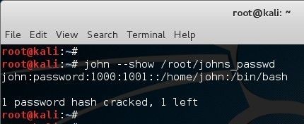 Cracking password using John the Ripper in Kali Linux - blackMORE Ops 4