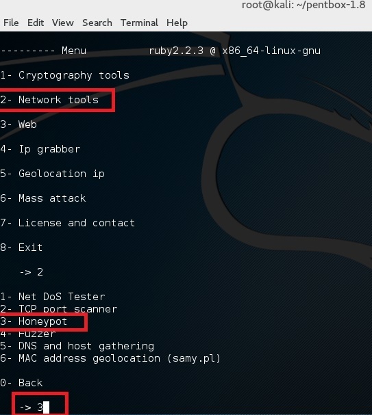 Set up a honeypot in Kali Linux - blackMORE Ops - 5