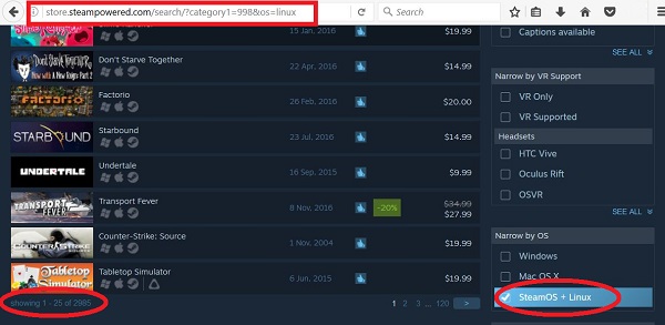Steam boasts a total of 2985 Linux Games in 2016