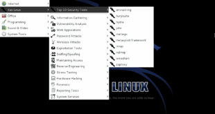 Kali Linux Menu - blackMORE Ops