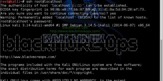 Kali Linux remote SSH - How to configure openSSH server - blackMORE Ops -7