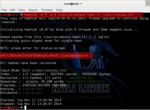 Website Password hacking using WireShark - blackMORE Ops - 7