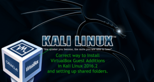 Correct way of installing VirtualBox Guest Additions in Kali Linux 2016.2/2017 (Kali Rolling)