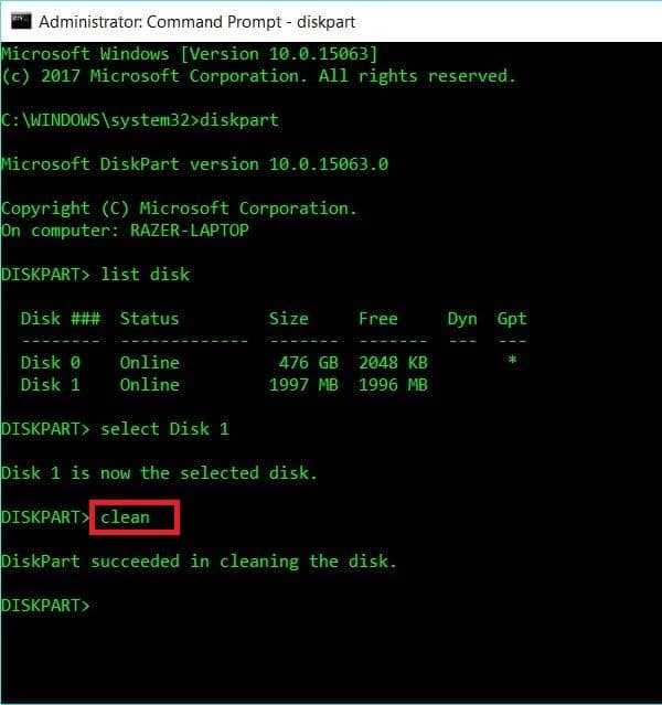 make usb drive bootable windows 7 diskpart