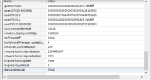 Adding disk.EnableUUID True to Configuration Parameters