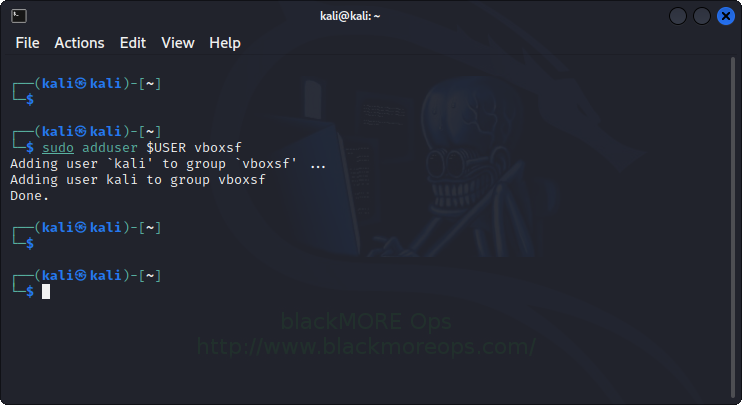 Failed to open directory on Kali Linux Virtualbox - blackMORE Ops - 2