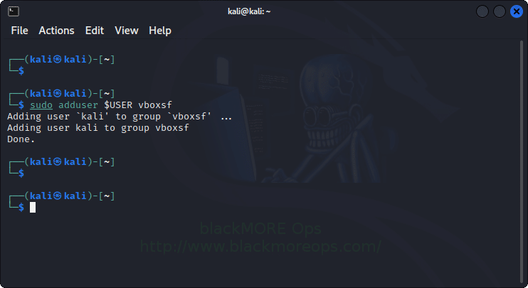 Failed to open directory on Kali Linux Virtualbox - blackMORE Ops - 2