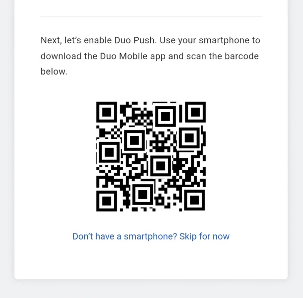 How to Add Two-Factor Authentication in WordPress for Free 433 Scanning QR code to add account to DUO Mobile app for 2-factor login in WordPress