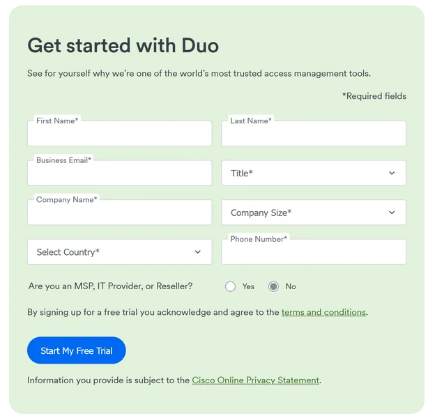 How to Add Two-Factor Authentication in WordPress for Free 430 DUO Security website and sign up for a free account